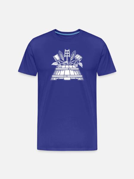 Brauer logo - Männer Premium Bio T-Shirt - Königsblau