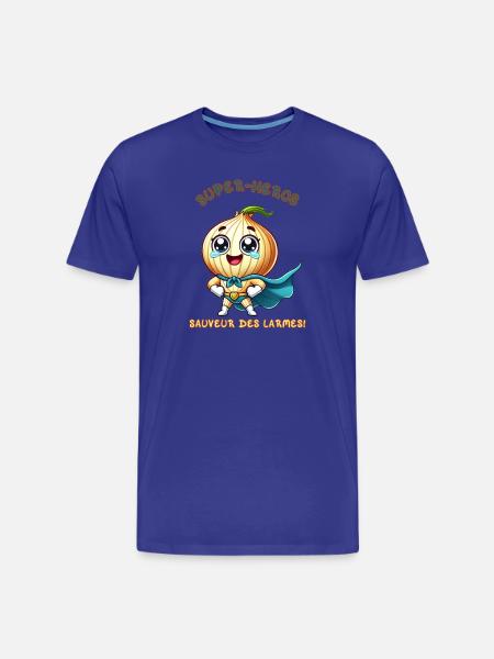 Superhero - Savior of Tears - Men's Premium Organic T-Shirt - royal blue
