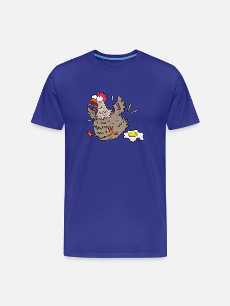 Funny chicken - Men's Premium Organic T-Shirt - royal blue
