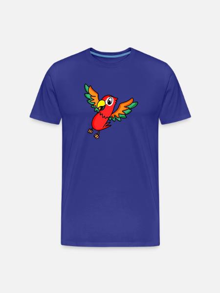 perroquet - T-shirt bio Premium Homme - bleu roi