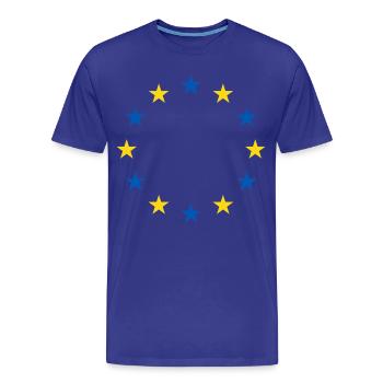 Ukraine EU Flagge Freiheit Frieden - Männer Premium Bio T-Shirt - Königsblau - Vorne - Damien (186cm)