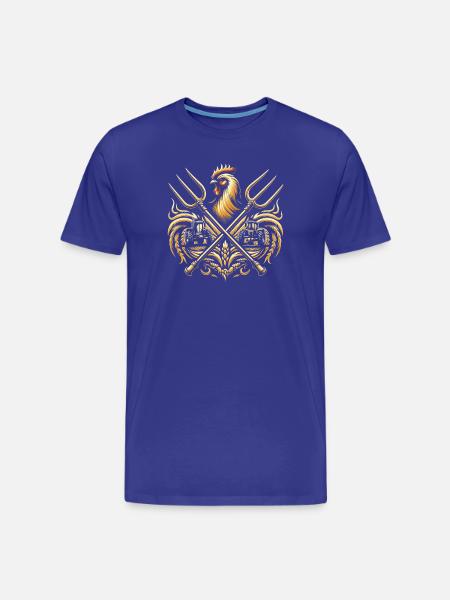 Farmer Logo - Men's Premium Organic T-Shirt - royal blue