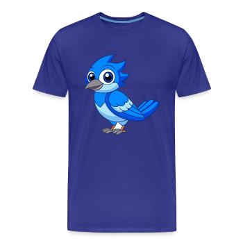 Blue Jay Niedliche Maskottchen Zeichentrickfigur Kawaii - Männer Premium Bio T-Shirt - Königsblau - Vorne - Damien (186cm)