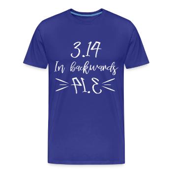 science - Men's Premium Organic T-Shirt - royal blue - Front - Damien (186cm)