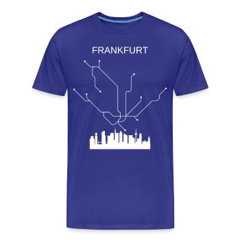 FRANKFURT - Männer Premium Bio T-Shirt - Königsblau - Vorne - Damien (186cm)