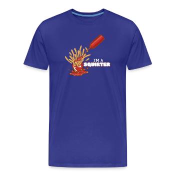 Ich Bin Ein Spritzer Sauce Pommes Sex Spruch - Männer Premium Bio T-Shirt - Königsblau - Vorne - Damien (186cm)