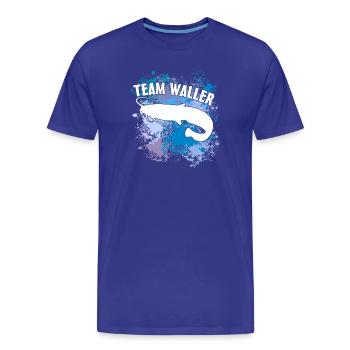 Wels Waller fischen Wels auf Farbklecksen - Männer Premium Bio T-Shirt - Königsblau - Vorne - Damien (186cm)