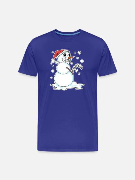 Snowman funny - Men's Premium Organic T-Shirt - royal blue