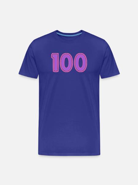 100. 100 YEARS. 100th ANNIVERSARY - Men's Premium Organic T-Shirt - royal blue