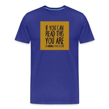 Mundschutz lustig Spruch - lustige Sprüche - Männer Premium Bio T-Shirt - Königsblau - Vorne - Damien (186cm)