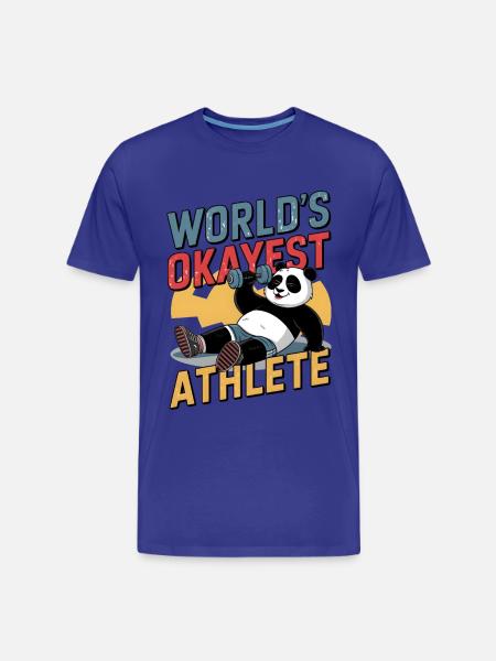 World's Okayest Athlete - Men's Premium Organic T-Shirt - royal blue
