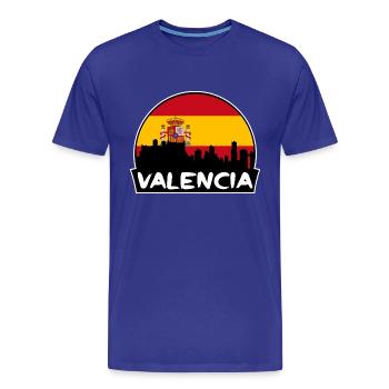Valencia Spanien Flagge Skyline Silhouette Reisen - Männer Premium Bio T-Shirt - Königsblau - Vorne - Damien (186cm)