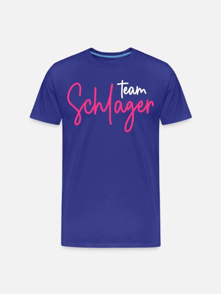 Team Schlager - Männer Premium Bio T-Shirt - Königsblau