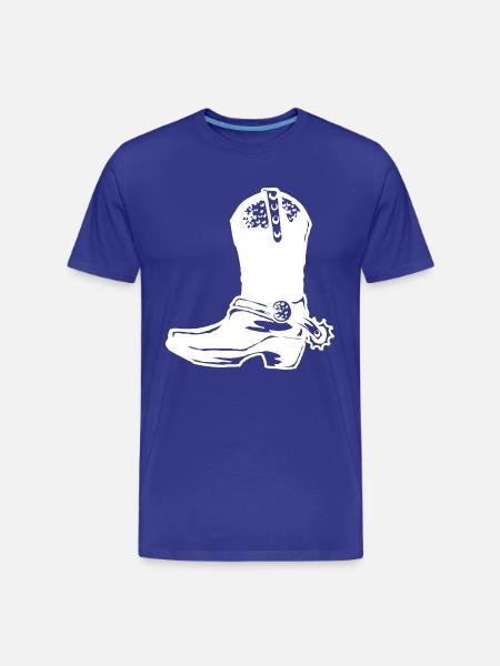 Cowboystiefel - Männer Premium Bio T-Shirt - Königsblau