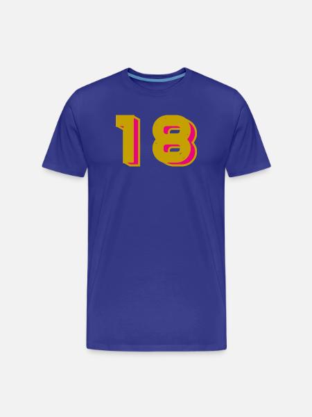 18 - Men's Premium Organic T-Shirt - royal blue