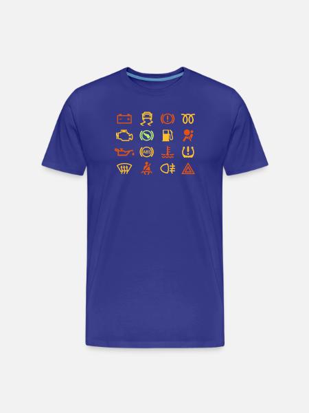 Car indicator lights - Men's Premium Organic T-Shirt - royal blue