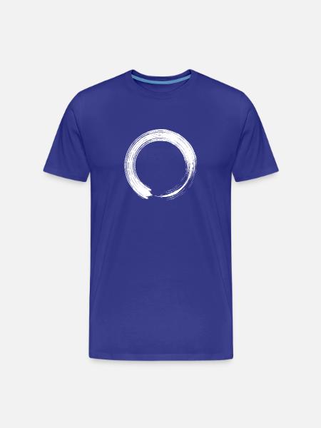 Circle design icon brush white - Men's Premium Organic T-Shirt - royal blue