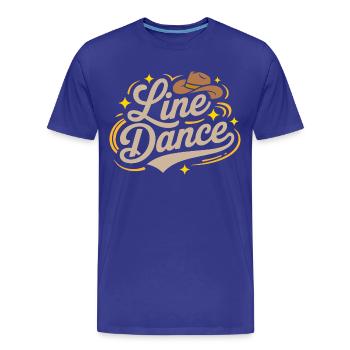 Line Dance mein Hobby - meine Passion - mein Ding - Männer Premium Bio T-Shirt - Königsblau - Vorne - Damien (186cm)