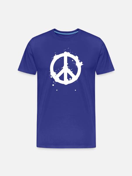 Peace Splash Guerrilla Print Style - Men's Premium Organic T-Shirt - royal blue