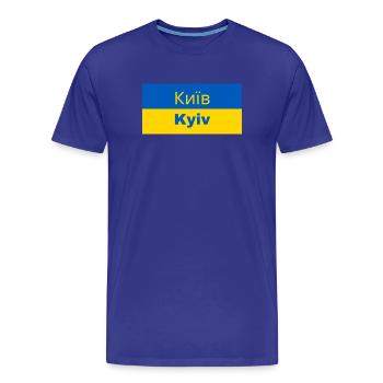 Kyiv City in kyrillischer Schrift - Männer Premium Bio T-Shirt - Königsblau - Vorne - Damien (186cm)