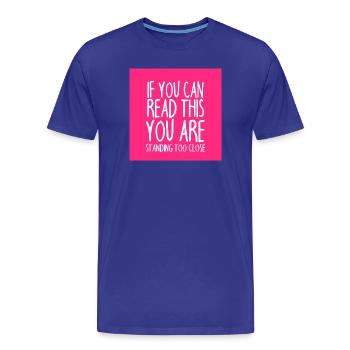 Mundschutz lustig Spruch - lustige Sprüche - Männer Premium Bio T-Shirt - Königsblau - Vorne - Damien (186cm)