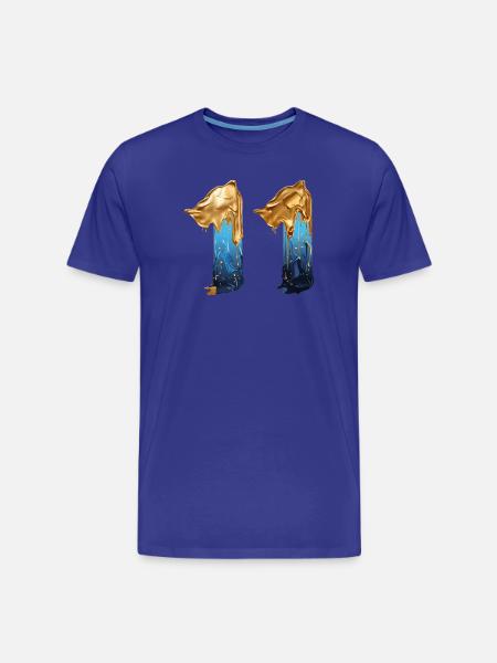 NEJ. 11 NUMMER 11 SEJ 11 ÅRS FØDSELSDAG - Herre Premium T-shirt økologisk - kongeblå