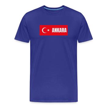 Ankara City in Turkish Flag - Men's Premium Organic T-Shirt - royal blue - Front - Damien (186cm)