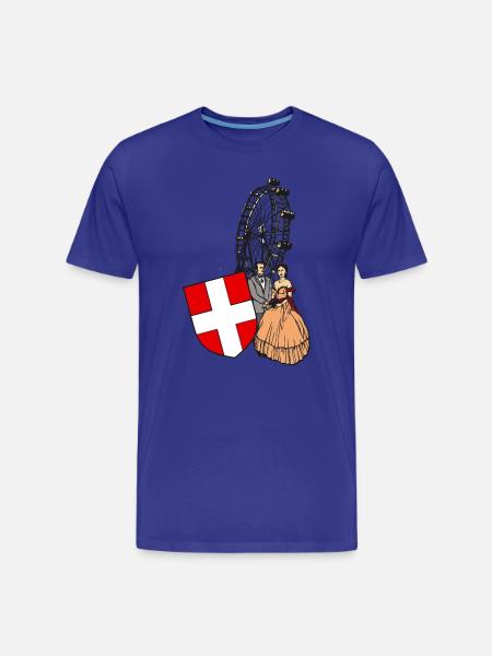 Vienna Panorama - Men's Premium Organic T-Shirt - royal blue