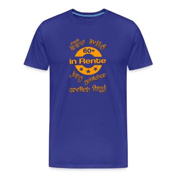Rentner in Rente in Ruhestand - Männer Premium Bio T-Shirt - Königsblau - Vorne - Damien (186cm)