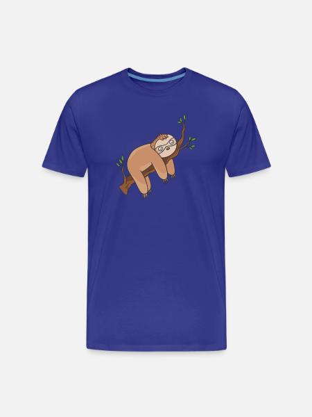 Faultier - Männer Premium Bio T-Shirt - Königsblau