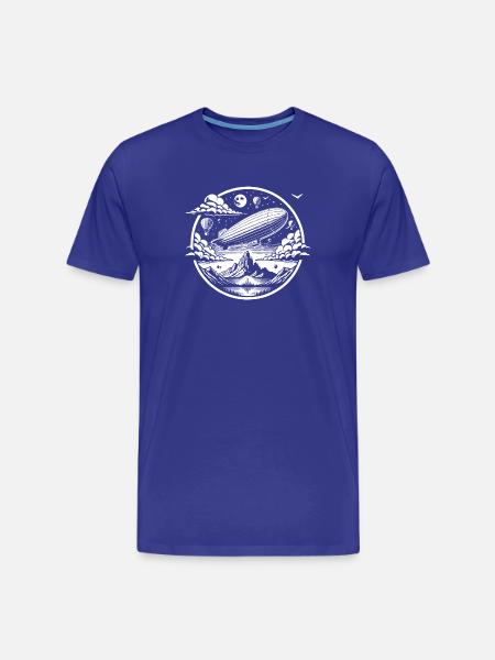 Logo de dirigeable - T-shirt bio Premium Homme - bleu roi
