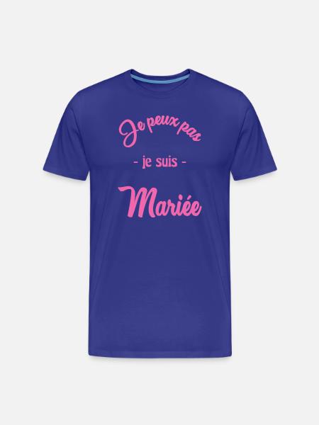 I CAN'T I'M MARRIED - Men's Premium Organic T-Shirt - royal blue