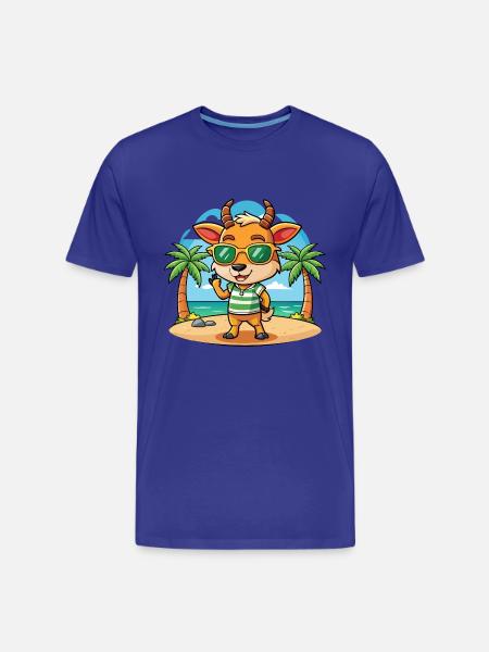 Antelope Funny Cartoon Summer Beach Sunglasses - Men's Premium Organic T-Shirt - royal blue