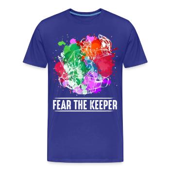 hockey - T-shirt bio Premium Homme - bleu roi - Devant - Damien (186cm)
