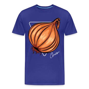 Trendy Onion Cool Gemüse Zwiebeln - Männer Premium Bio T-Shirt - Königsblau - Vorne - Damien (186cm)