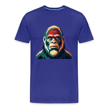 Big Foot Personnage De Dessin Animé Animal De Compagnie Coloré - T-shirt bio Premium Homme - bleu roi - Devant - Damien (186cm)
