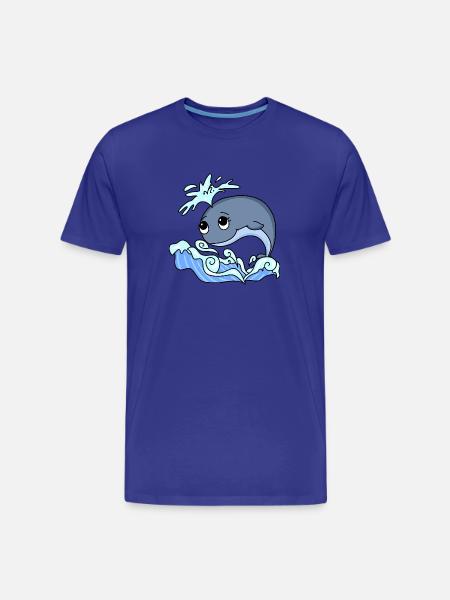 whale - Men's Premium Organic T-Shirt - royal blue