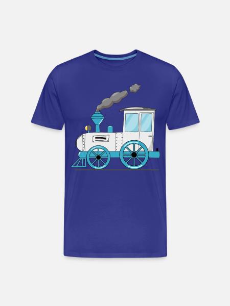 Kinderzug Eisenbahn weiß - Männer Premium Bio T-Shirt - Königsblau