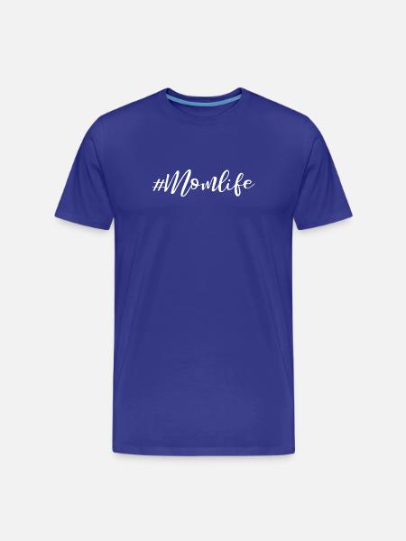 Momlife - Slogan Design - Men's Premium Organic T-Shirt - royal blue