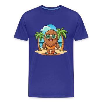 Big Foot Funny Cartoon Lunettes de soleil de plage d’été - T-shirt bio Premium Homme - bleu roi - Devant - Damien (186cm)