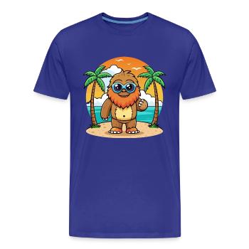 Big Foot Funny Cartoon Lunettes de soleil de plage d’été - T-shirt bio Premium Homme - bleu roi - Devant - Damien (186cm)
