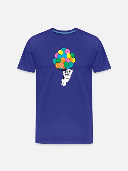 Polar bear balloon - Men's Premium Organic T-Shirt - royal blue