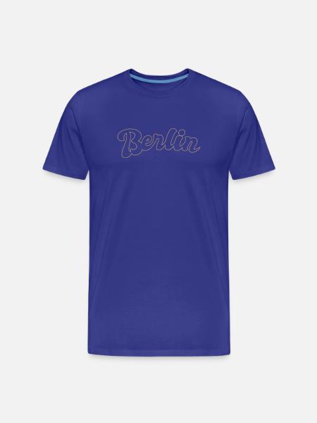 Berlin German Capital lettering - Men's Premium Organic T-Shirt - royal blue