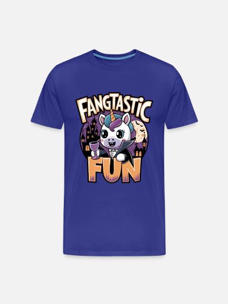 Fangtastic Fun - Men's Premium Organic T-Shirt - royal blue