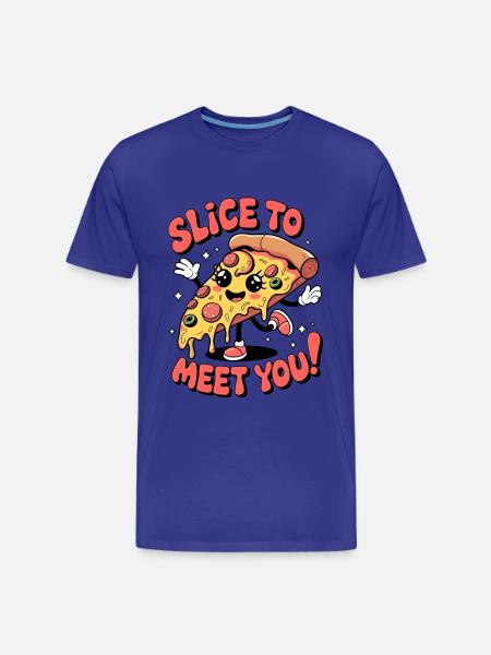 Slice To Meet You! - Men's Premium Organic T-Shirt - royal blue