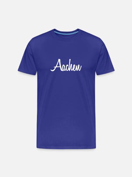 Aachen - Männer Premium Bio T-Shirt - Königsblau