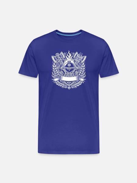 Grill BBQ Logo - Men's Premium Organic T-Shirt - royal blue