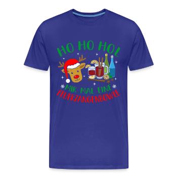Feuerzangenbowle Spruch Weihnachten SaufenBowle - Männer Premium Bio T-Shirt - Königsblau - Vorne - Damien (186cm)