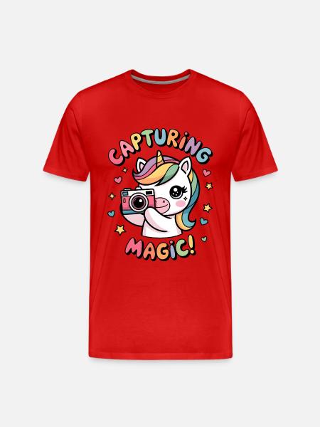 Capturing Magic! - Men's Premium Organic T-Shirt - red