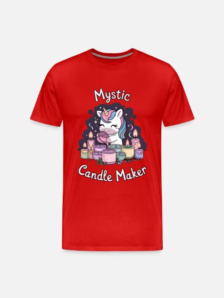 Mystic Candle Maker. - Men's Premium Organic T-Shirt - red